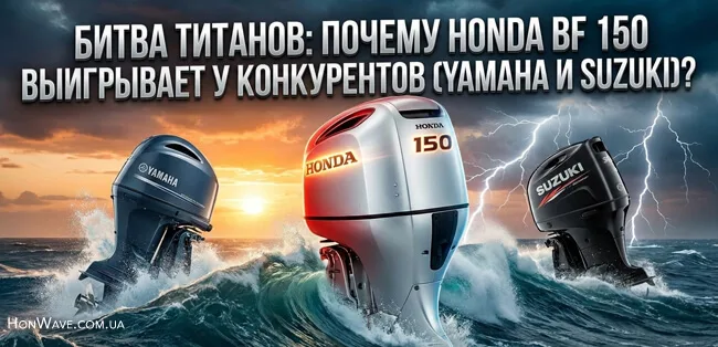 борьба разворачивается между японской тройкой Honda BF 150, Yamaha F150 и Suzuki DF150.